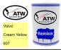 Preview: Volvo, Cream Yellow, 607: 500ml Lackdose, von ATW Autoteile West.